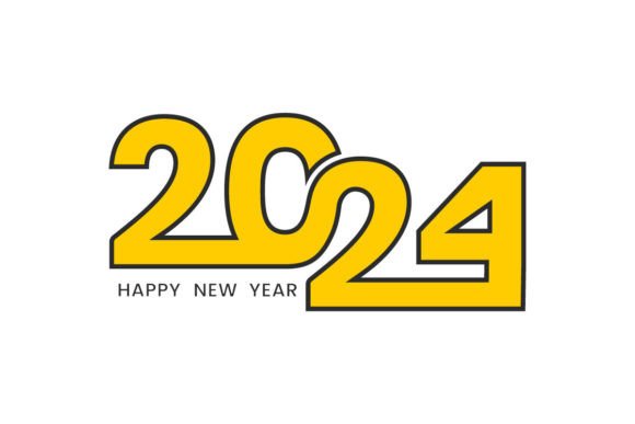 2024 New Year Typography Design: Graphics & Illustrations