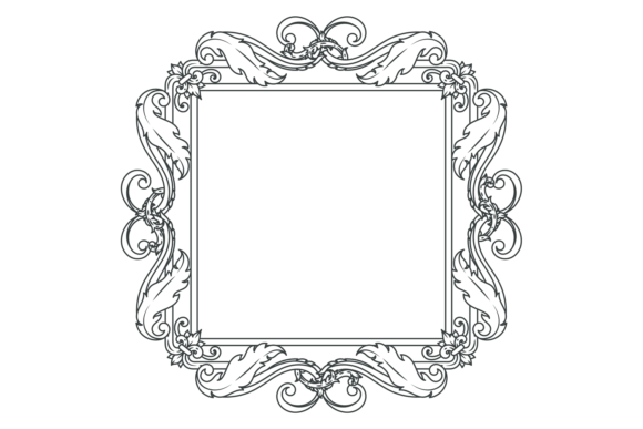 Ancient Filigree Border. Flourish Ornate