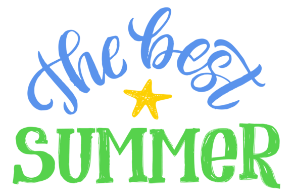 Best Summer Logo: Color Calligraphy Graphics