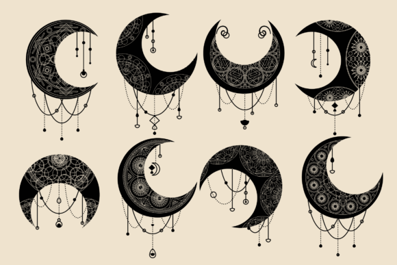 Boho Mandala Moons: Graphics & Illustrations Review
