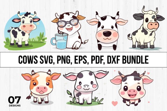 Cows Illustrations Bundle: SVG Graphics & PNG Review