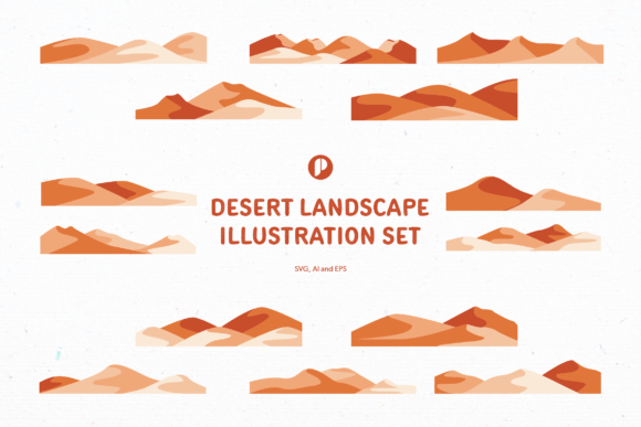 Desert Landscape Illustration Set: Graphics & Illustrations Review