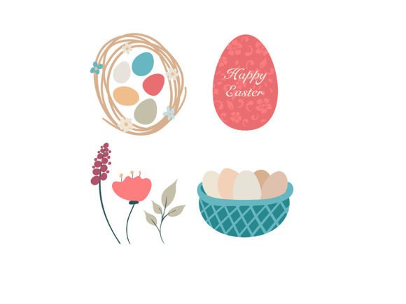 Easter Elements Graphics & Illustrations for Crafters