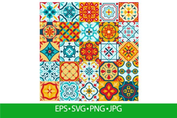 Mexican Talavera, Portuguese Azulejo Illustrations