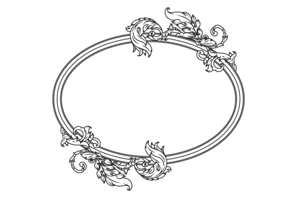 Ornate Filigree Border Graphics for Baroque Illustrations