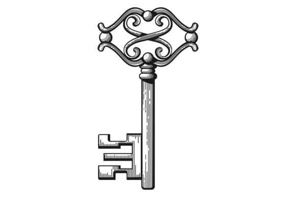 Ornate Old Key: Vintage Door Protection Design Review