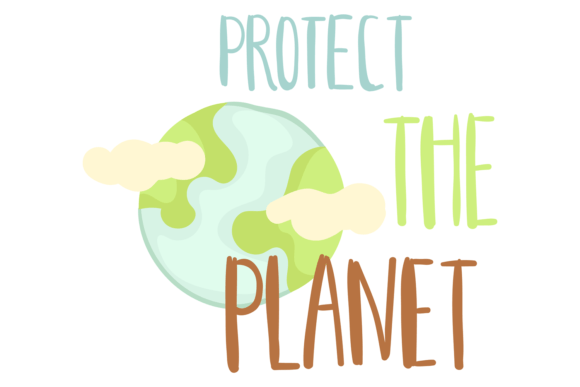 Protect Planet Sticker Graphics for Eco Illustrations