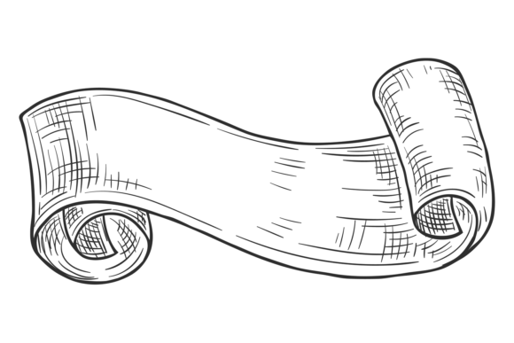 Vintage Banner Scroll Engraving. Decorat:Graphics & Illustration
